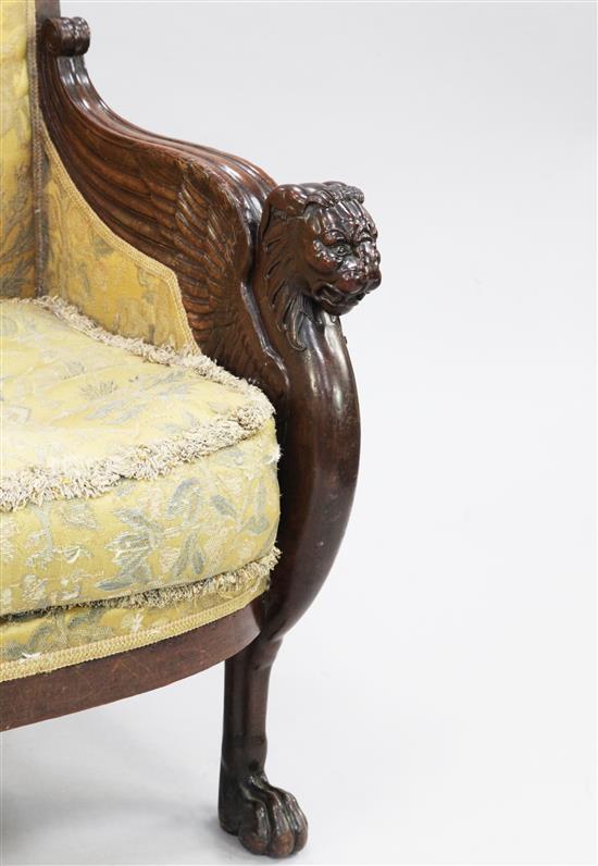 A French Empire carved mahogany settee, by Jean-Baptiste Bernard Demay (1759-1848),